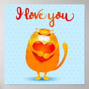 Poster Chat en amour