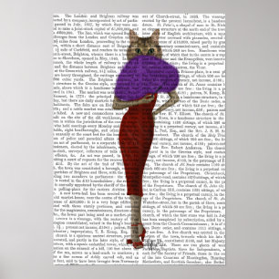 Poster Chat En Robe Rouge