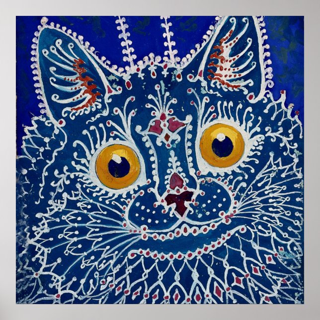 Poster "Chat en style gothique" de Louis Wain (Devant)