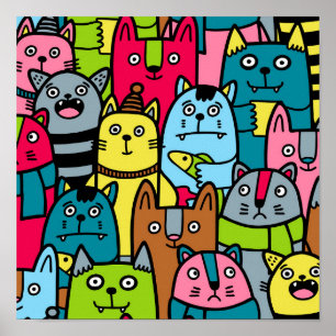 Poster Chat et chatons