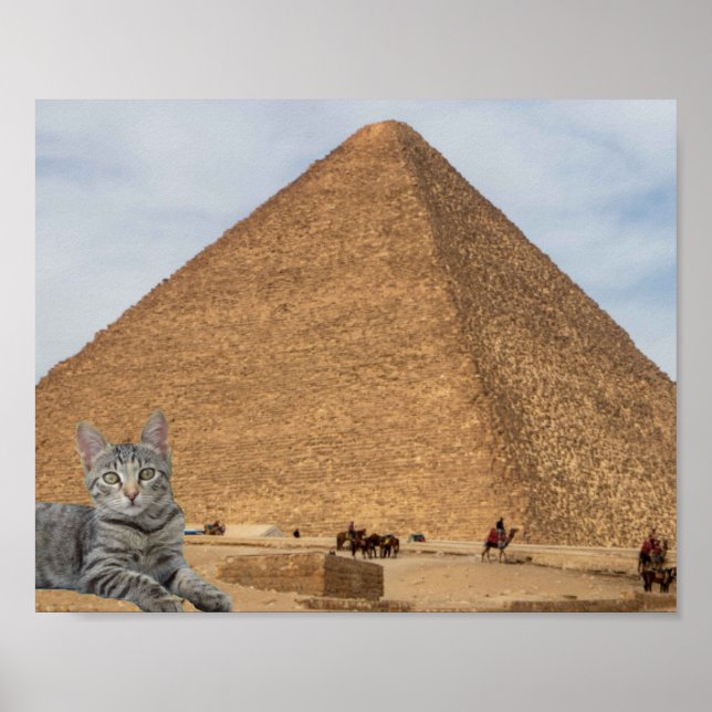 Poster Chat et Pyramide. (Devant)