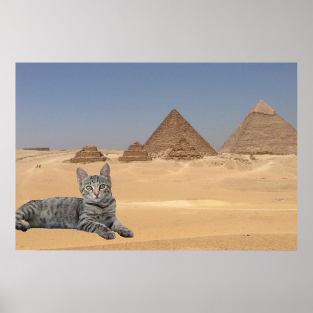 Poster Chat et Pyramide. (Devant)
