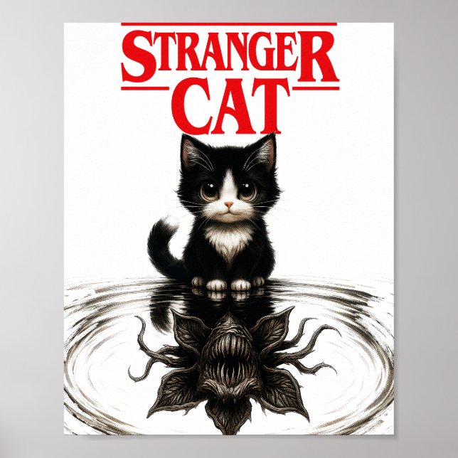 Poster chat étranger (Devant)