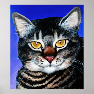 Poster Chat gras peint