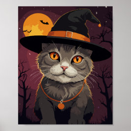 Poster Chat gris-hallown