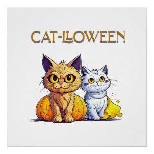Poster Chat Halloween 
