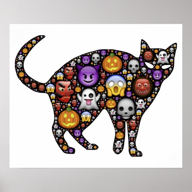 POSTER CHAT HALLOWEEN (Devant)
