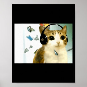 Poster Chat Hibou Drôle Maudit Internet Tendance Meme Drô