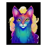 Chat jaune coloré