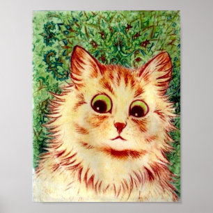 Poster Chat Kaleidoscope vintage par Louis Wain