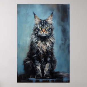 Poster chat Maine Coon