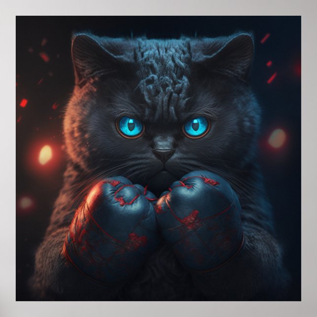 Poster chat noir (Devant)