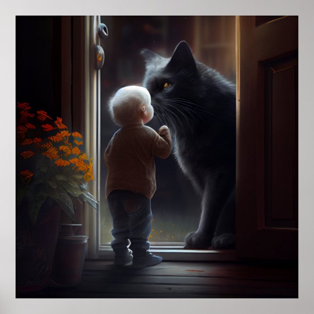 Poster chat noir (Devant)