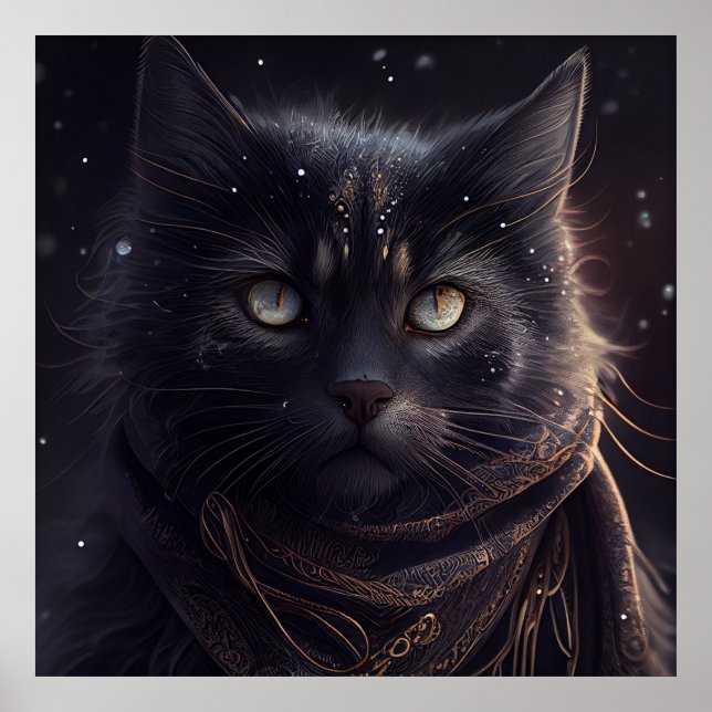 Poster chat noir (Devant)