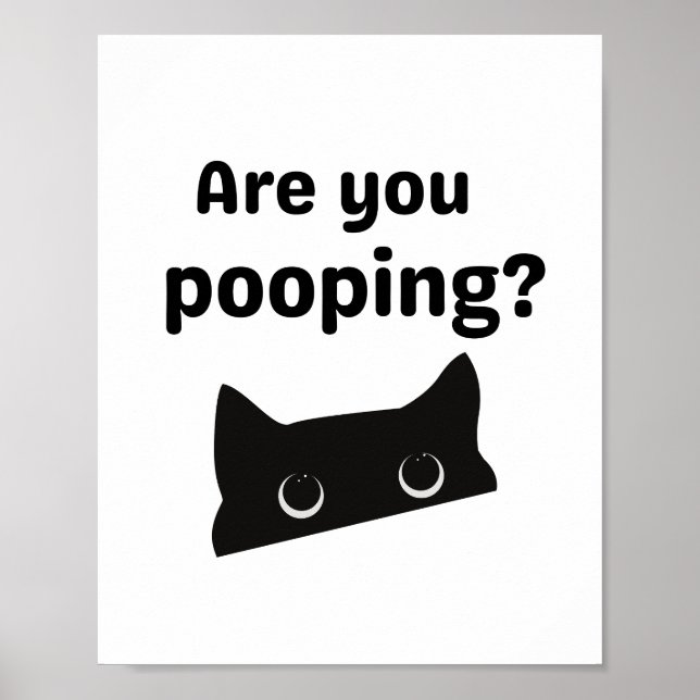 Poster Chat noir Es-tu en train de balancer rétro (Devant)