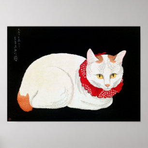 Poster Chat noir japonais, Shotei