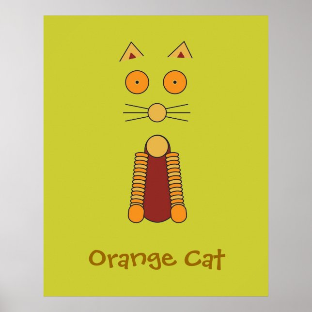 Poster Chat orange (Devant)