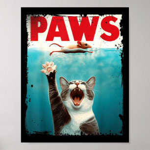 Poster Chat Parodie Chat Souris Humoristique Chasse Souri