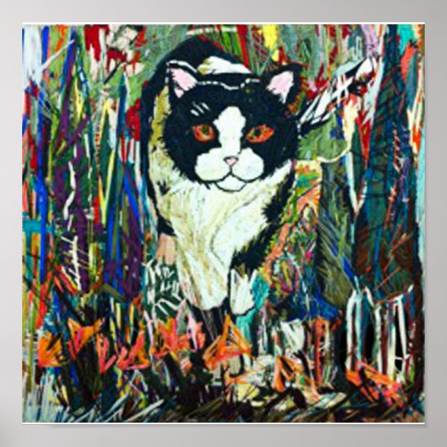 Poster Chat pointu (Devant)