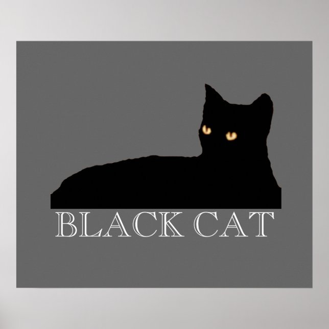 Poster chat pour mur, dessin (Devant)