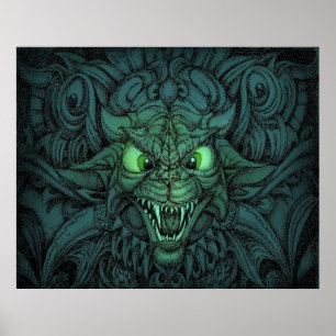 Poster Chat psychédélique