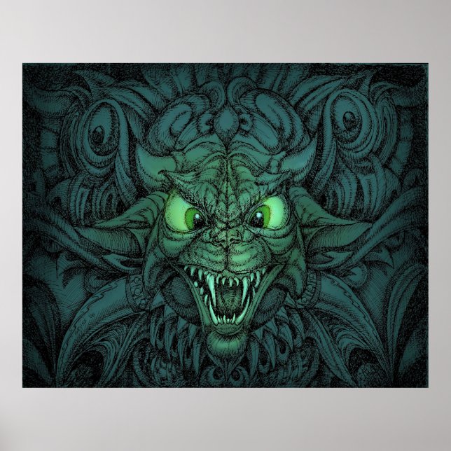 Poster Chat psychédélique (Devant)