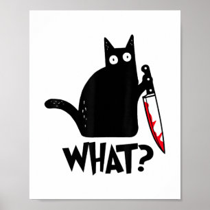 Poster Chat Qu'est-ce que_ Drôle Chat Noir