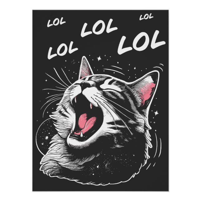 Poster Chat qui rit MDR (Devant)