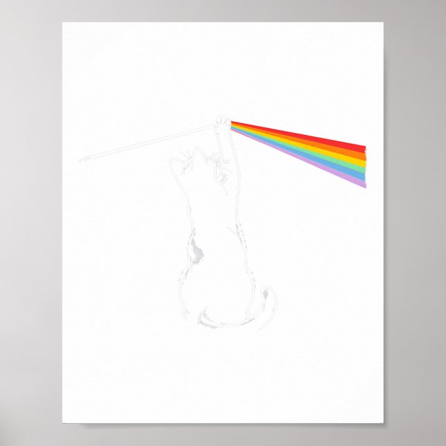 Poster Chat Rock Musique Drôle Chat Couleurs (Devant)