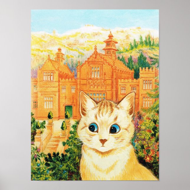 Poster Chat & Shangri-la, Louis Wain (Devant)