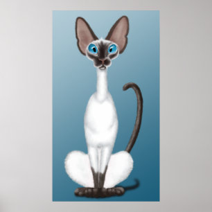 Poster Chat siamois