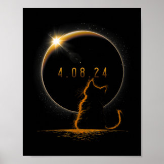 Poster Chat solaire Eclipse
