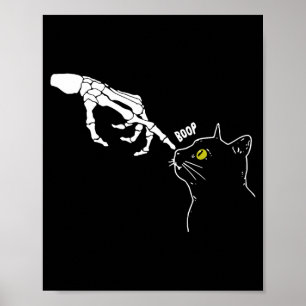 Poster Chat squelette d'Halloween Costume drôle pour chat