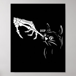 Poster Chat Squelette Halloween Chats Lover Pet Ow