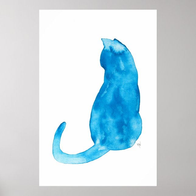 Poster Chat Turquoise (Devant)