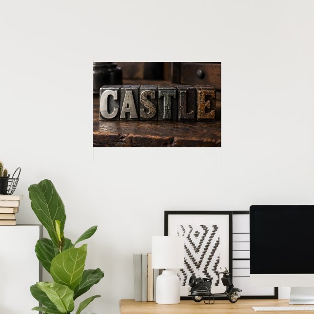 Poster Château (Bureau à domicile)