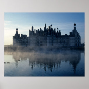 Poster Château Chambord à l'aube, Loir-et-Cher, Loire
