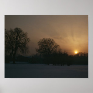 Poster Château Charlottenhof, Coucher de soleil