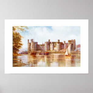Poster Château de Caernarfon, Pays de Galles