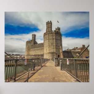 Poster Château de Caernarfon Wales.
