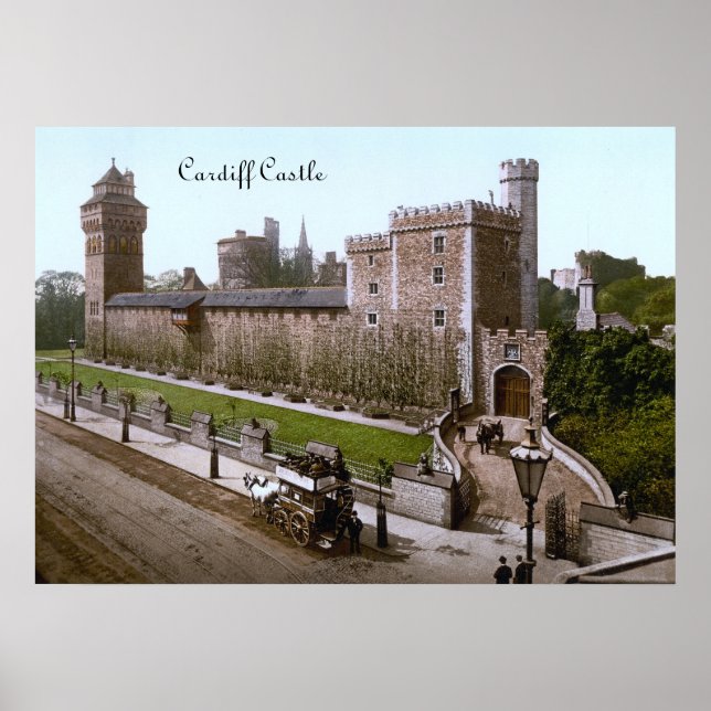 Poster Château de Cardiff (1900) (Devant)