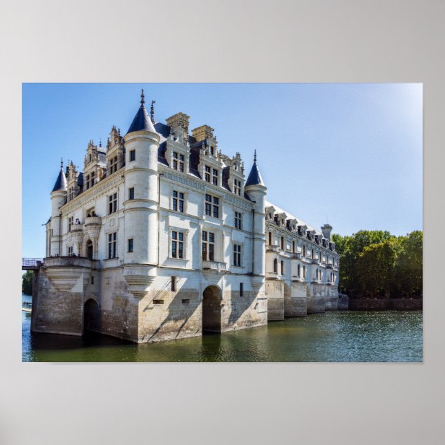 Poster Château de Chenonceau dans la vallée de la Loire - (Devant)