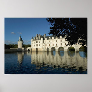 Poster Château de Chenonceau, rivière Cher, Loir-et-Cher,