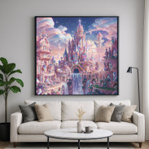 Château de Crystal Kingdom - Style Art Imaginaire