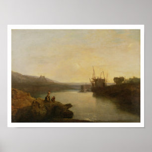 Poster Château de Harlech, de ferry de Twgwyn, Evenin de