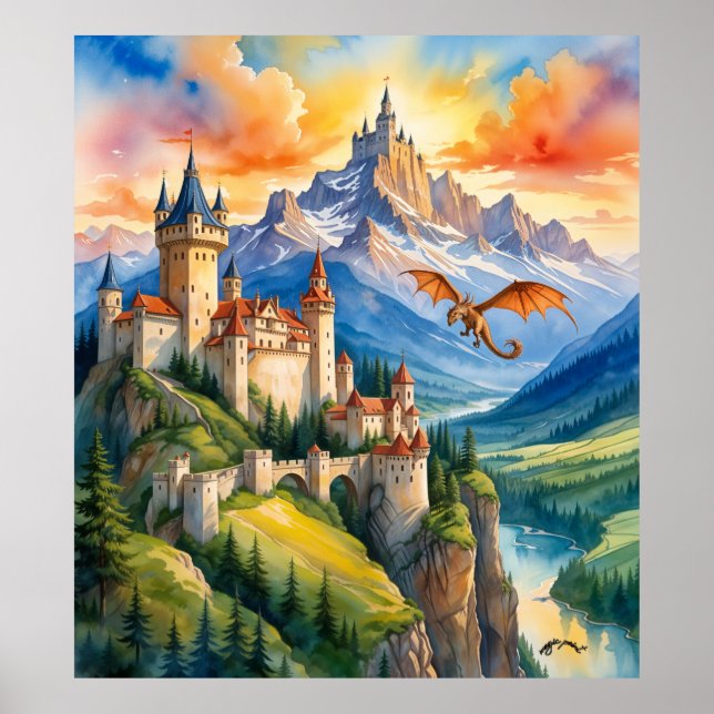Poster Château de l'Aube du Dragon (Devant)