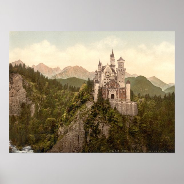 Poster Château de Neuschwanstein, Bavière, Allemagne (Devant)