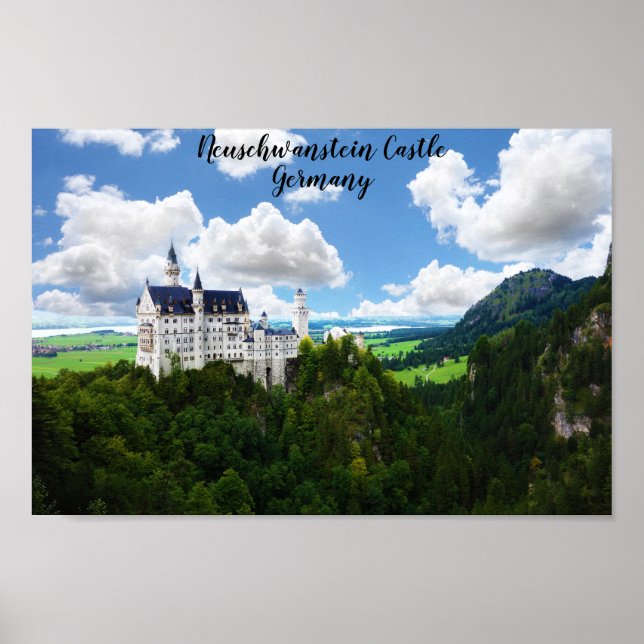 Poster Château de Neuschwanstein Bavière Allemagne Photog (Devant)