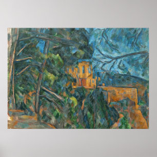 Poster Château de Paul Cezanne   Noir, 1900-04 (huile sur