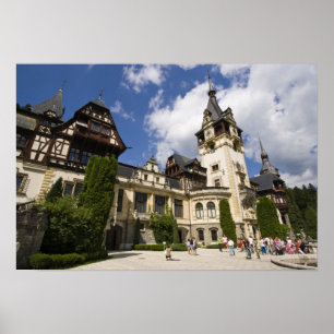 Poster Château de Peles du 18e siècle, Sinaia, Roumanie,